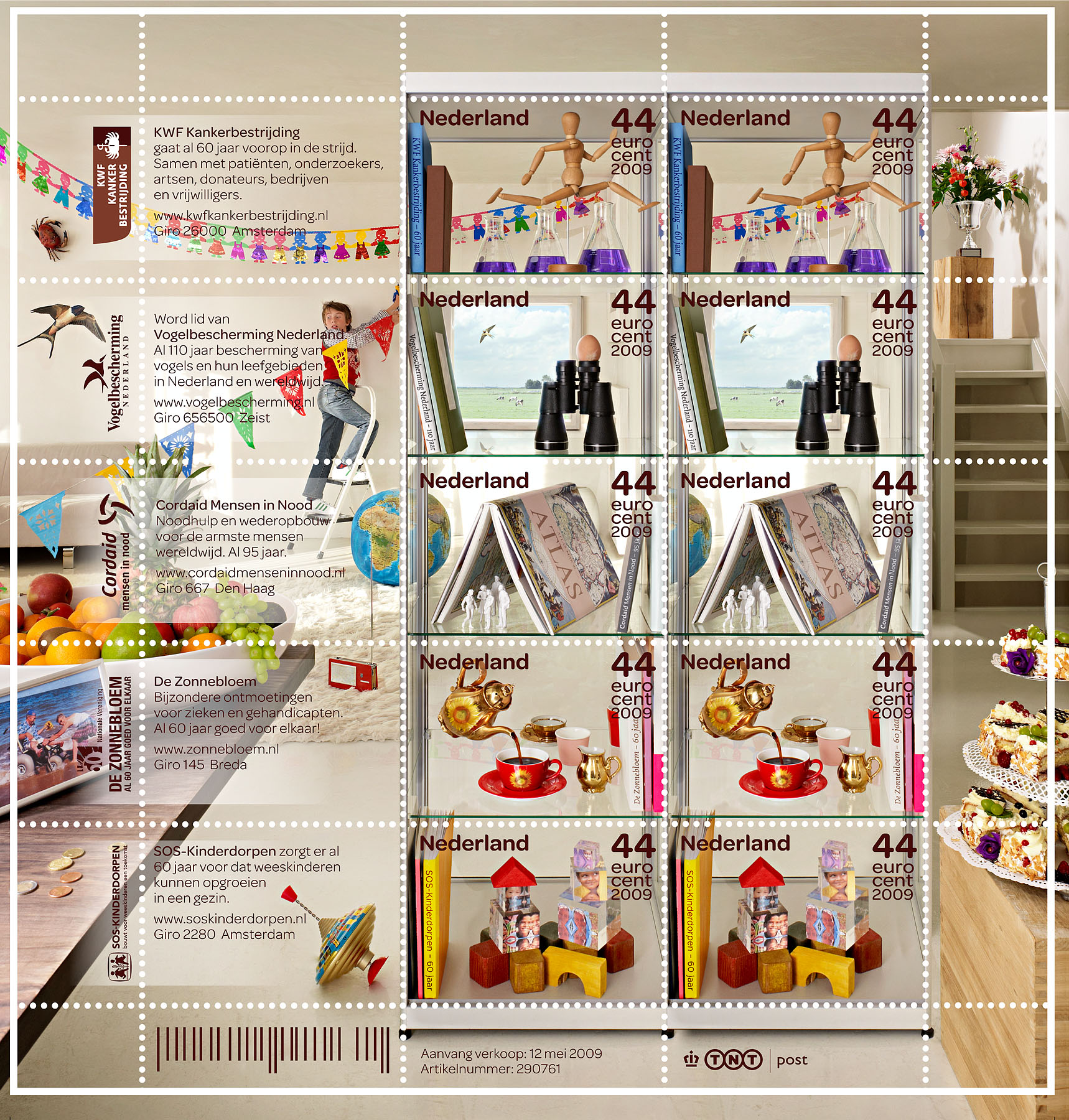 Goede doelen postzegels / TNT